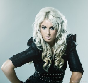 Fashion model in black