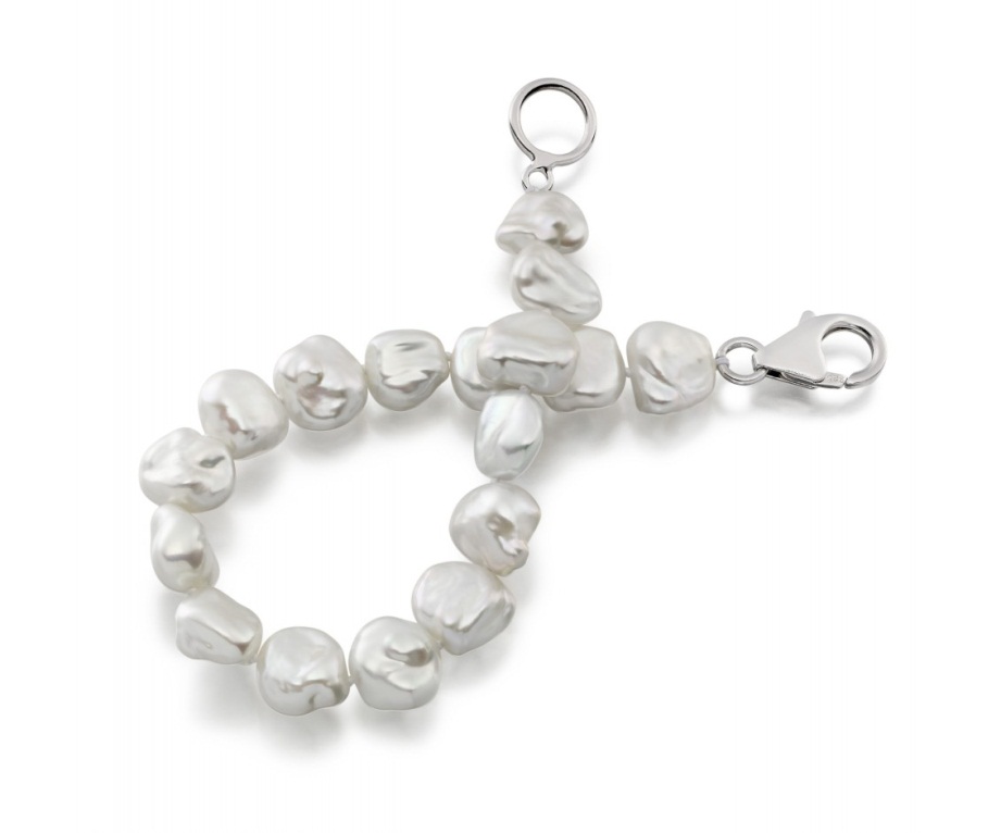 White Keshi Freshwater Pearl Bracelet